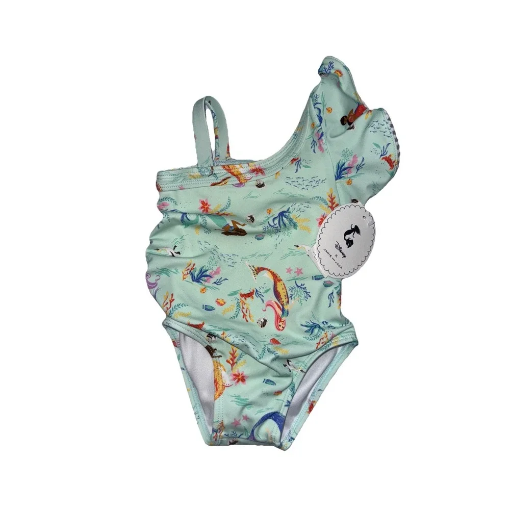 Janie And Jack X Disney Little Mermaid One Piece Swimsuit‎ Baby 12-18 Months NWT